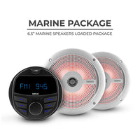 Thumbnail for DS18 HYDRO Marine Package (MRX1 Head Unit & NXL-6SL/WH Speakers White)