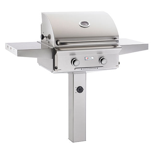 American Outdoor Grill 24" In-Ground Post "T" Series Gas Grill (Optional Rotisserie)