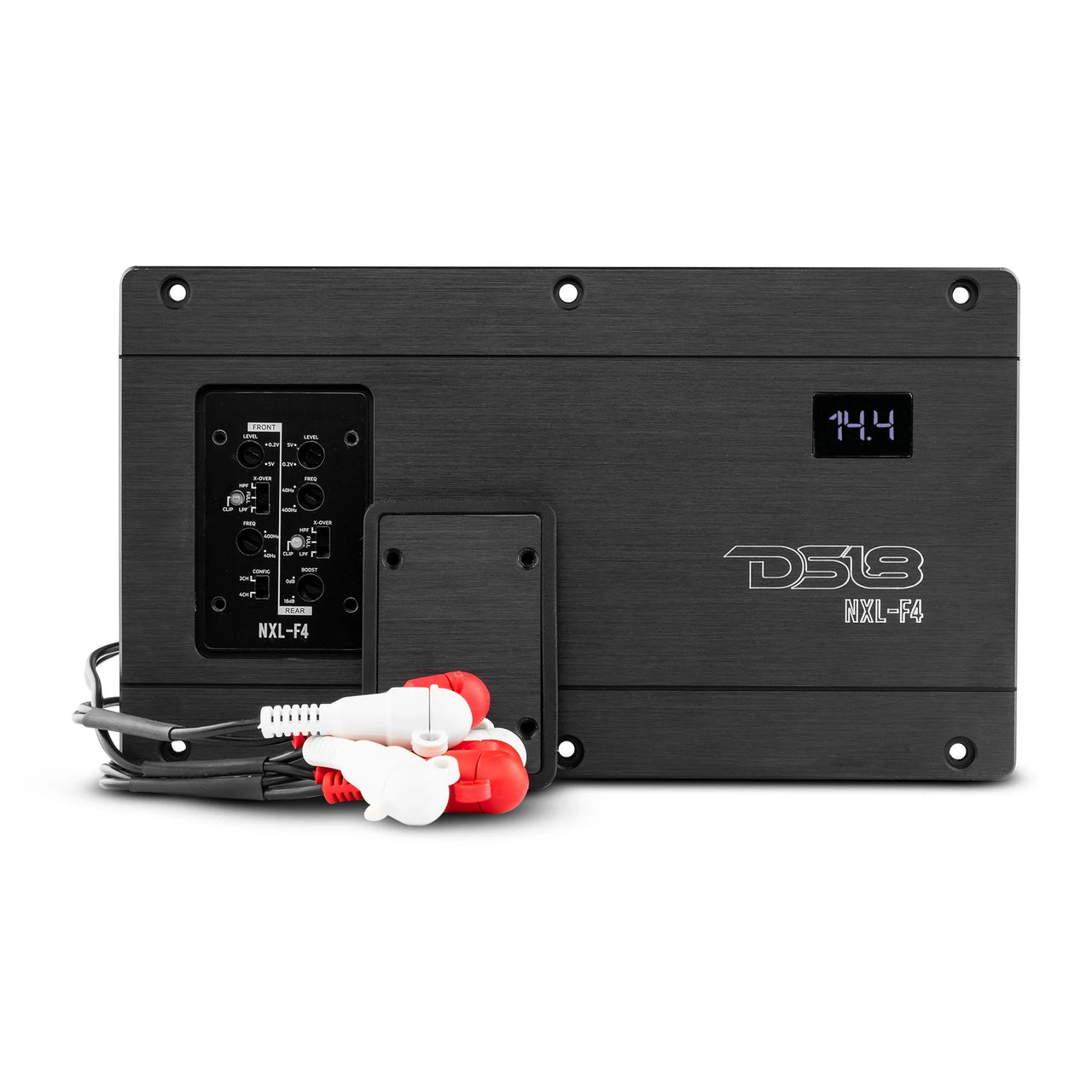 DS18 HYDRO 4-Channel Flush Mount Full-Range Amplifier with Voltmeter