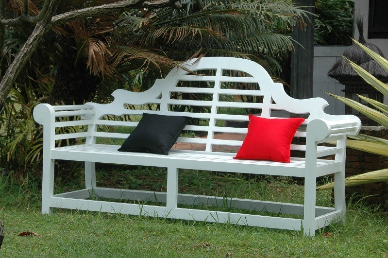 Anderson Teak Marlborough White 3-Seater Bench