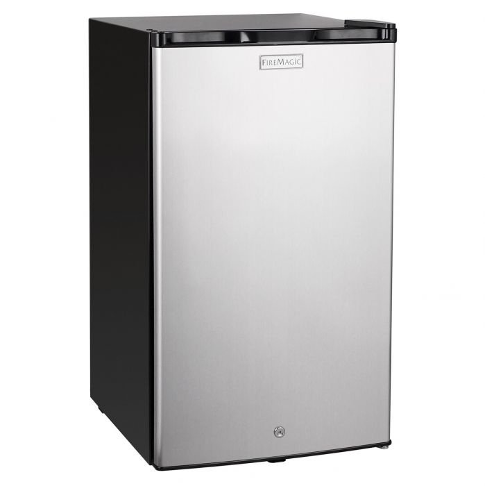 Fire Magic 20-Inch 4.0 Cu. Ft. Compact Refrigerator - Stainless Steel Door / Black Cabinet