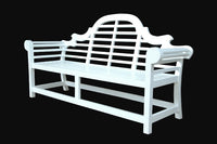 Thumbnail for Anderson Teak Marlborough White 3-Seater Bench