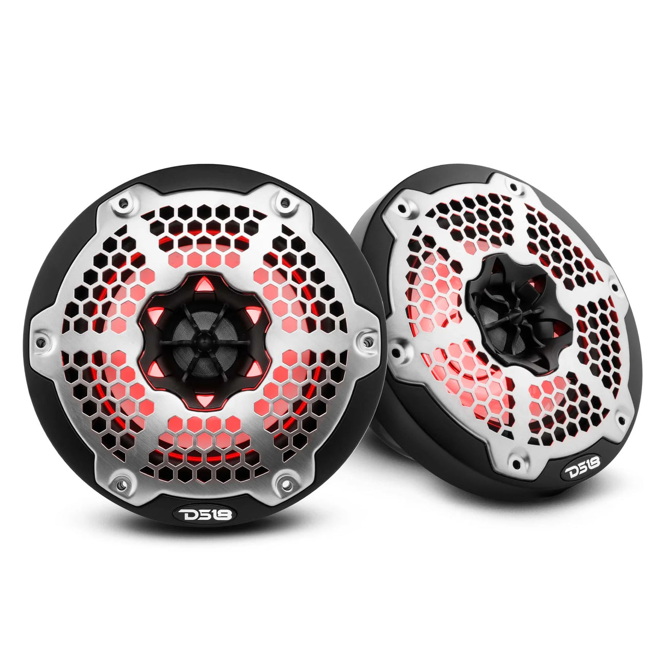 DS18 New Edition 8" 2-Way 375W Marine Speakers With RGB LED Lights