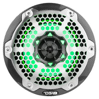 Thumbnail for DS18 2-Way Marine Speakers with RGB LED Lights - Black Carbon Fiber