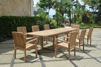 Thumbnail for Anderson Teak Bahama Stackable Sahara 9-Piece Rectangular Dining Set A