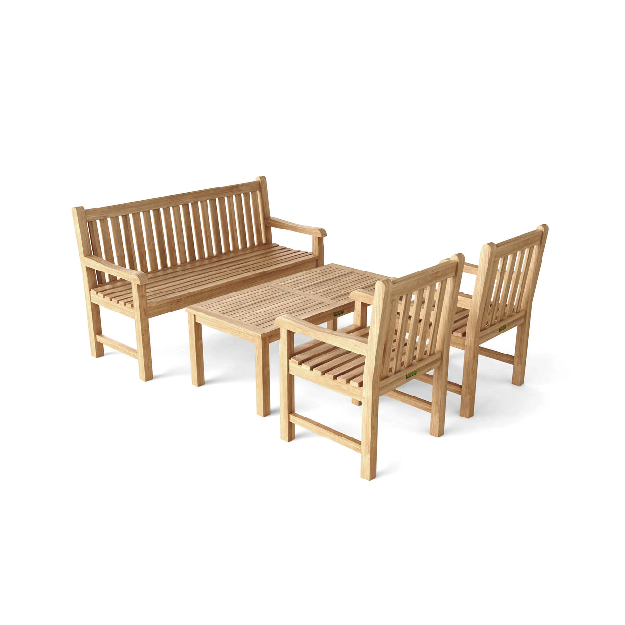 Anderson Teak Classic 3-Seater 4-Piece Conversation Set