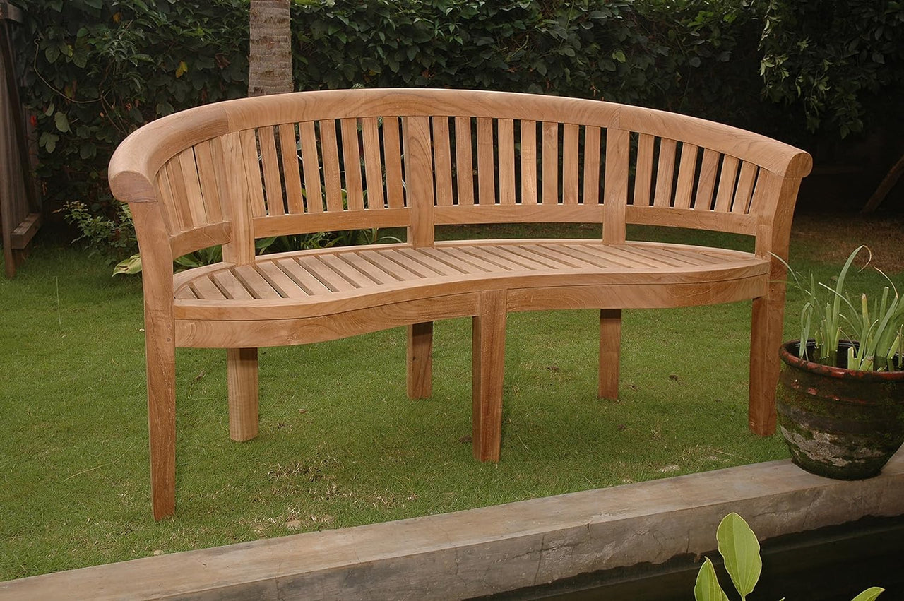 Anderson Teak Curve 3-Seater Extra Thick Bench