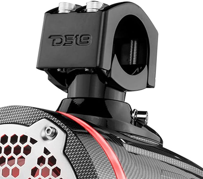 DS18 X Series HYDRO 6.5" Wakeboard Pod Tower Speaker w/ RGB LED Light 300W Black Carbon Fiber