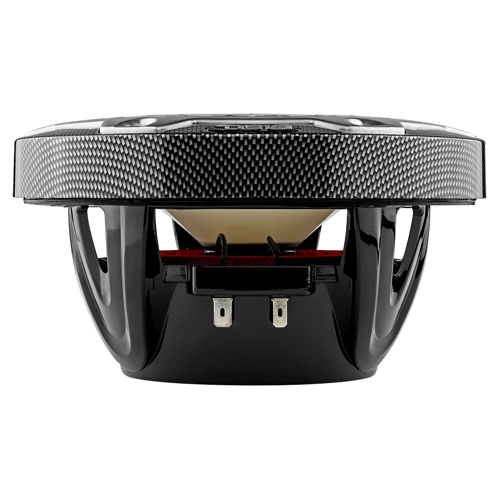 DS18 2-Way Marine Speakers with RGB LED Lights - Black Carbon Fiber