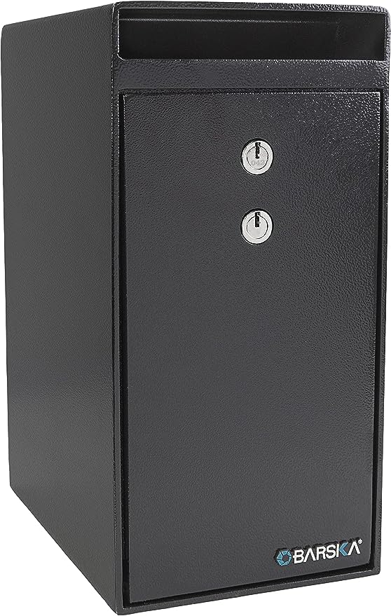 BARSKA Dual Key Lock Depository Safe with Drop Slot