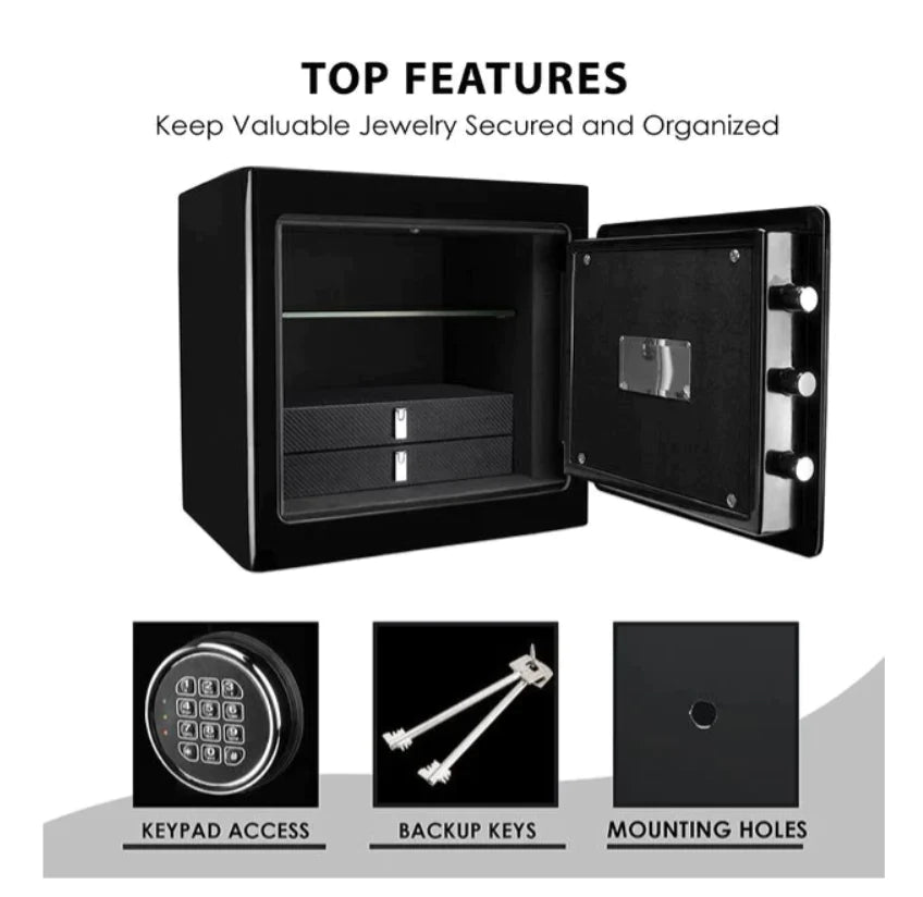 BARSKA Keypad Fireproof Jewelry Safe