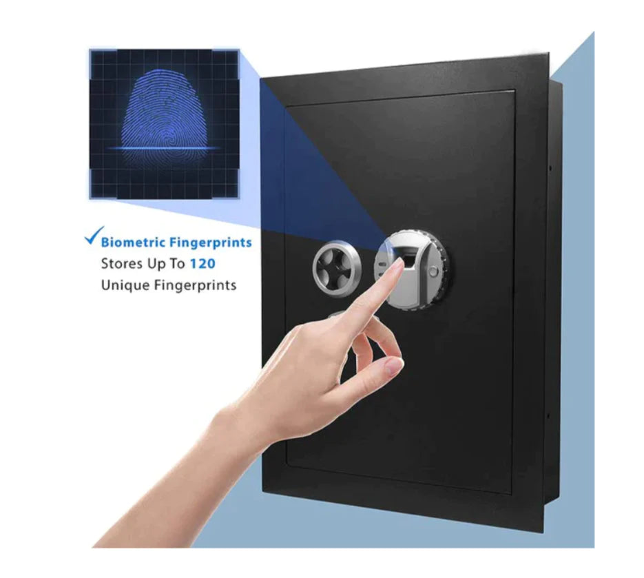 BARSKA Biometric Wall Safe Black