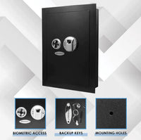 Thumbnail for BARSKA Biometric Wall Safe Black