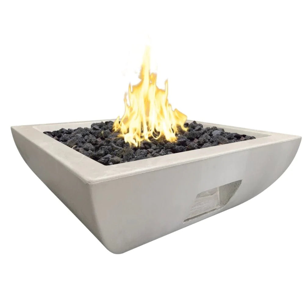 American Fyre Designs Bordeaux Petite Square Gas Fire Bowl - 30"