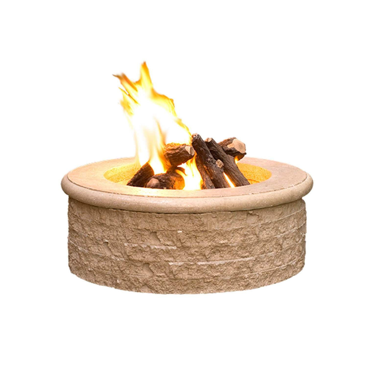 American Fyre Designs Chiseled Round Gas Fire Pit - 39"