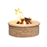 Thumbnail for American Fyre Designs Chiseled Round Gas Fire Pit - 39