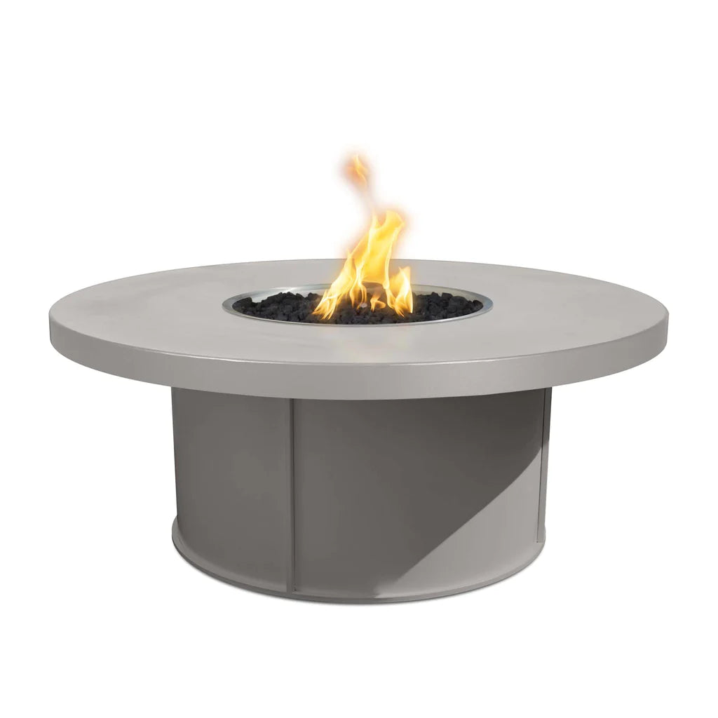 The Outdoor Plus 48" Hammered Copper Round Mabel Fire Table