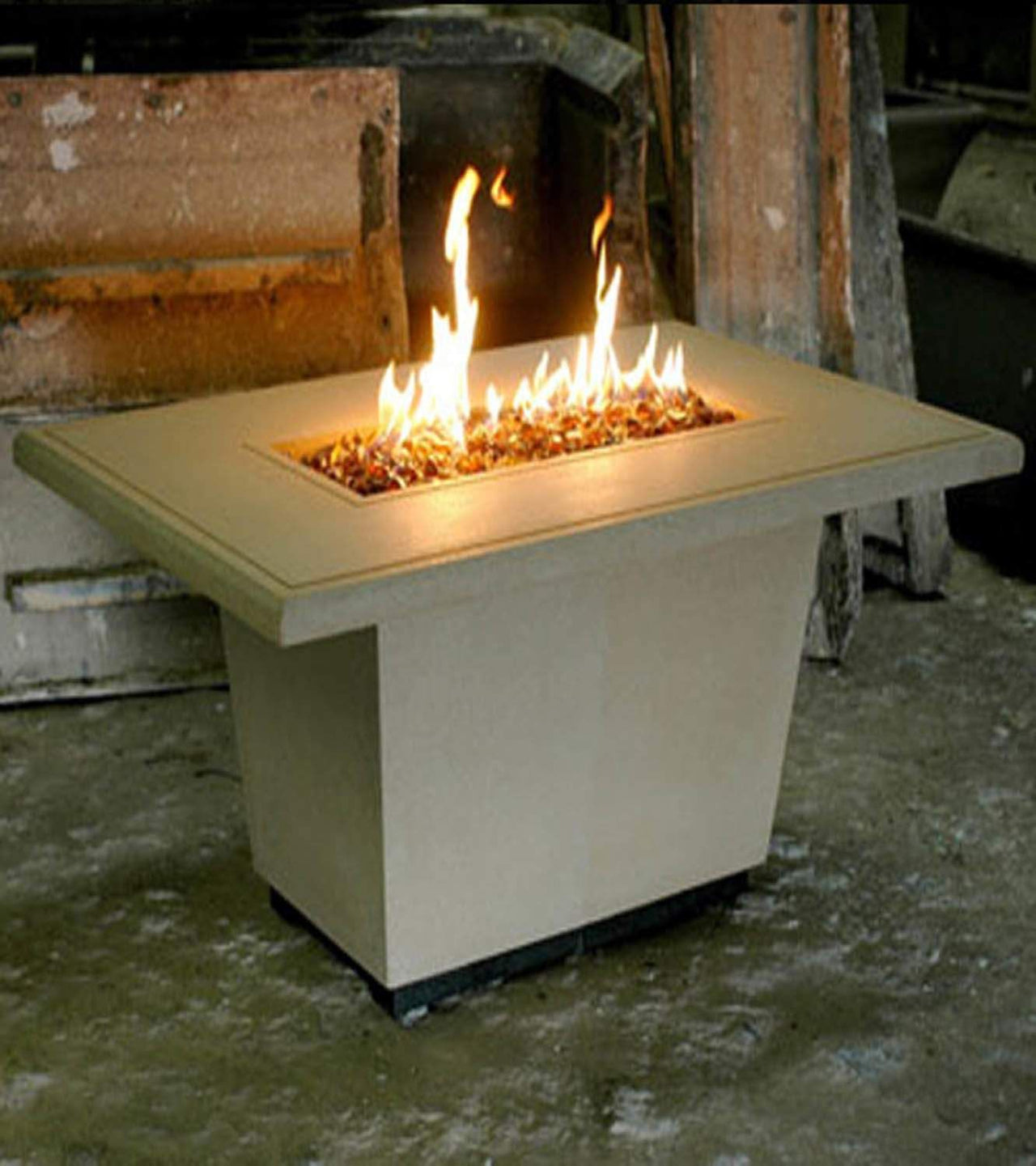 American Fyre Designs Cosmopolitan Rectangle Concrete Fire Table - 54"