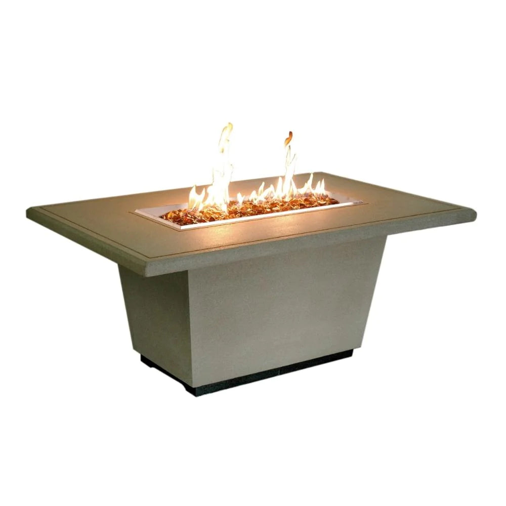 American Fyre Designs Cosmopolitan Rectangle Concrete Fire Table - 54"