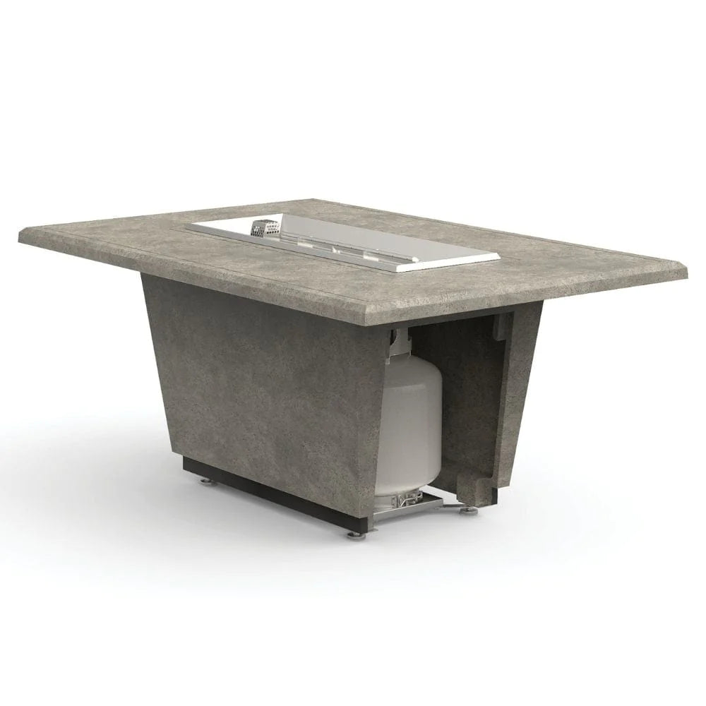 American Fyre Designs Cosmopolitan Rectangle Concrete Fire Table - 54"