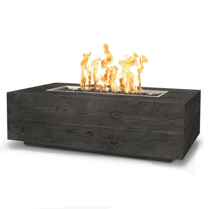 The Outdoor Plus 84" Coronado Rectangular Fire Pit - GFRC Wood Grain