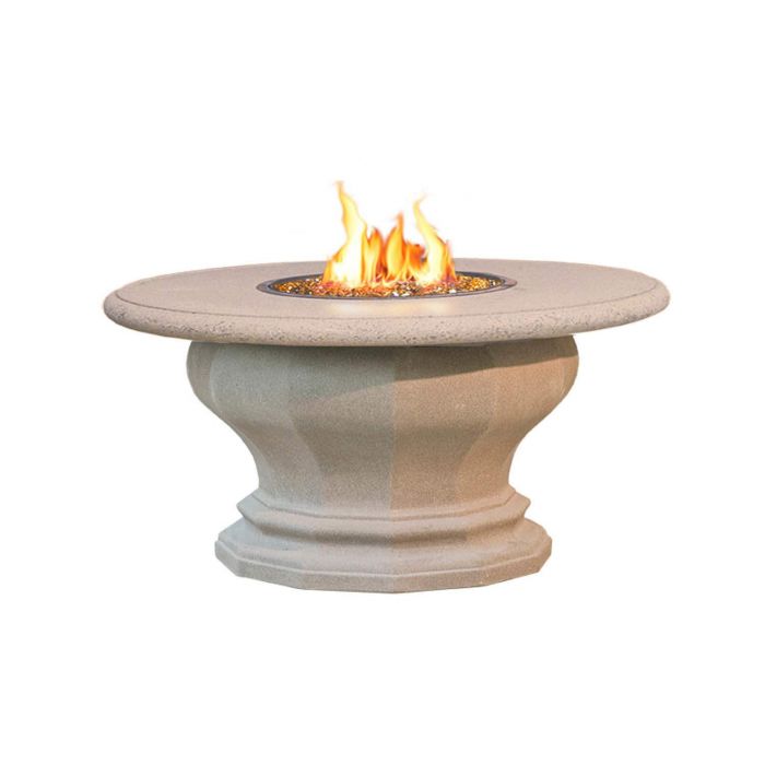 American Fyre Designs Inverted Gas Fire Pit Table with Concrete Top