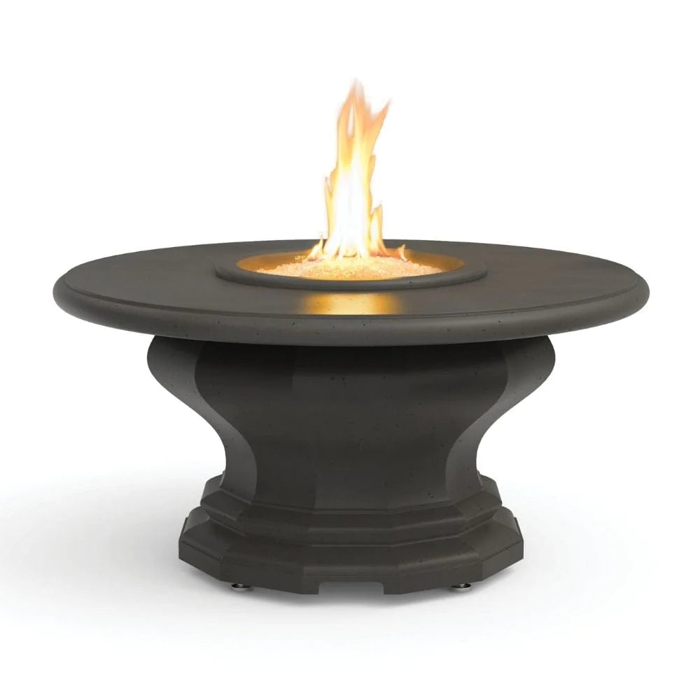 American Fyre Designs Inverted Gas Fire Pit Table with Concrete Top