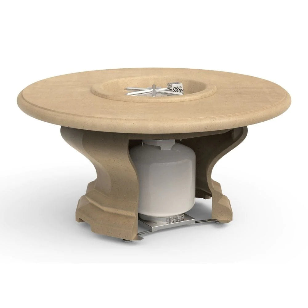 American Fyre Designs Inverted Gas Fire Pit Table with Concrete Top