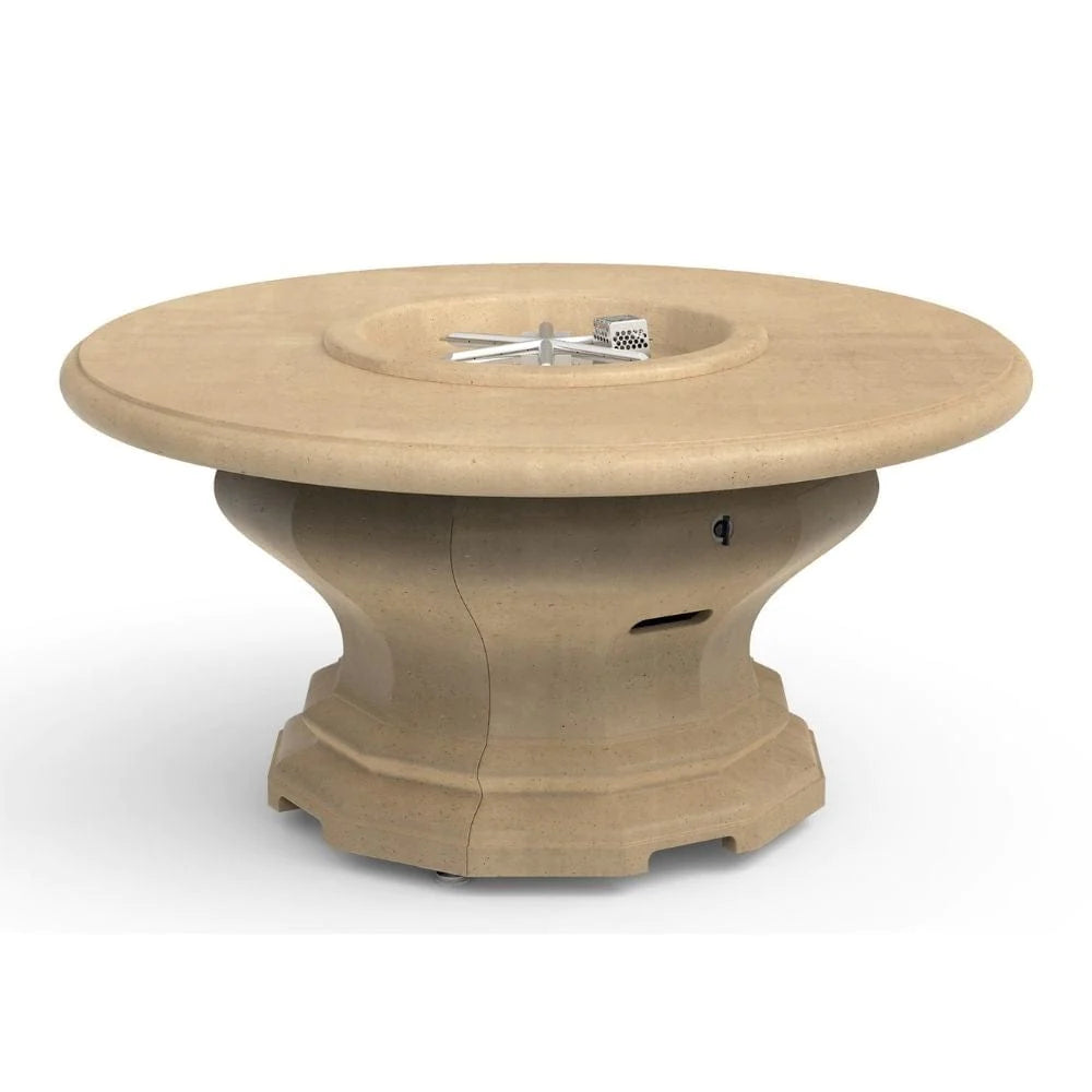 American Fyre Designs Inverted Gas Fire Pit Table with Concrete Top