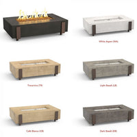 Thumbnail for American Fyre Designs Iron Saddle Rectangle Concrete Fire Table - 60