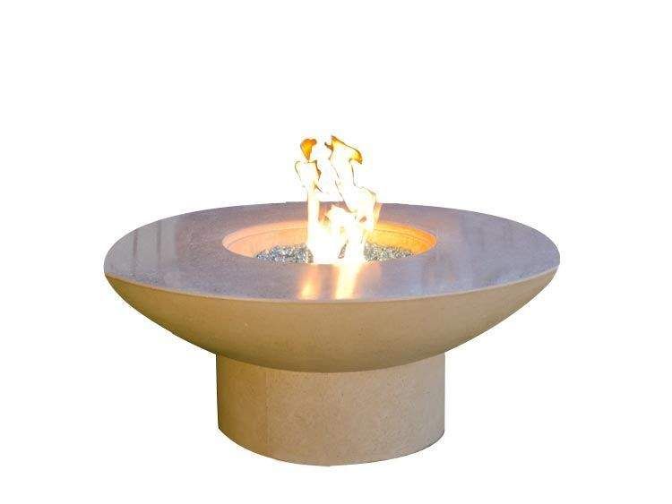 American Fyre Designs Lotus Chat Height Round Gas Fire Pit Table