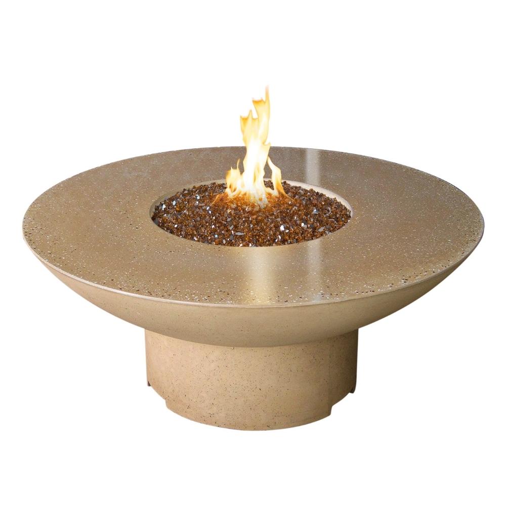 American Fyre Designs Lotus Chat Height Round Gas Fire Pit Table