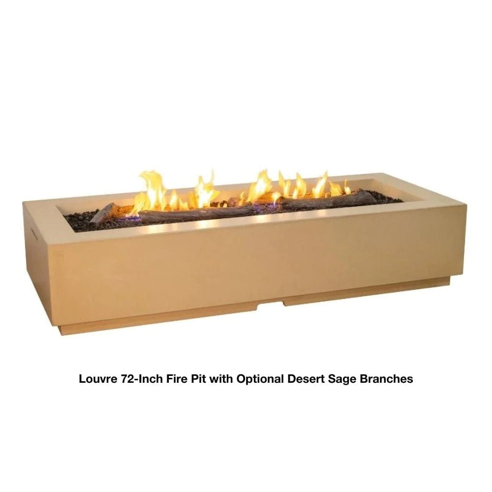 American Fyre Designs Louvre Long Rectangular Gas Fire Pit - 72"