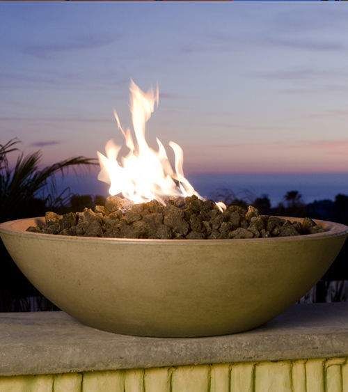 American Fyre Designs Marseille Round Gas Fire Bowl - 24"