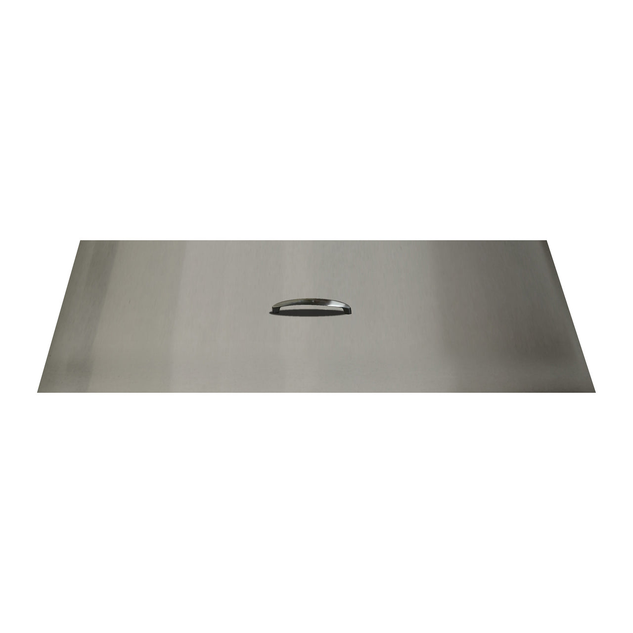 The Outdoor Plus Stainless Steel Rectangular Fire Pit Cover - Stainless Steel Handle