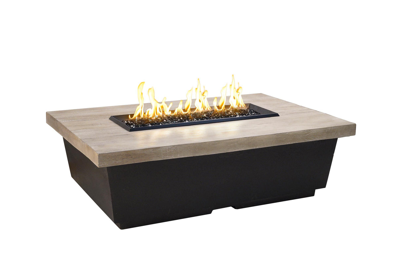 American Fyre Designs Contempo Reclaimed Wood Fire Pit Table - Rectangle