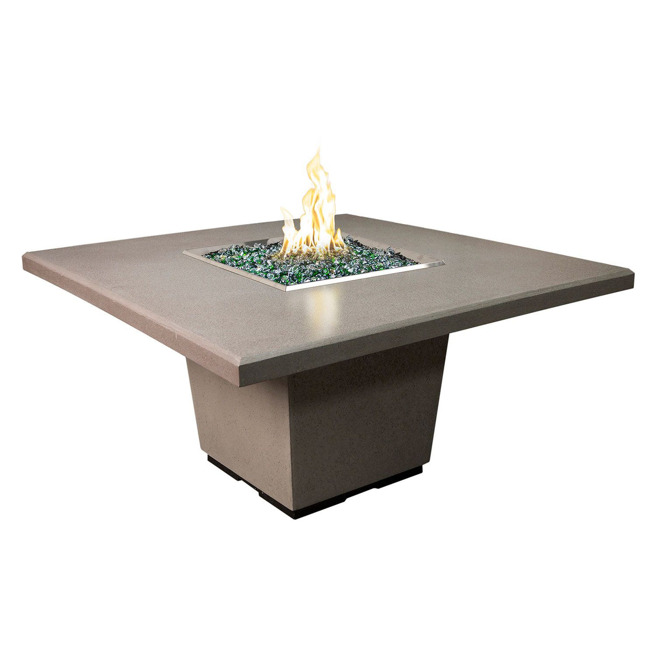 American Fyre Designs Cosmopolitan Square Concrete Dining Fire Table - 60"